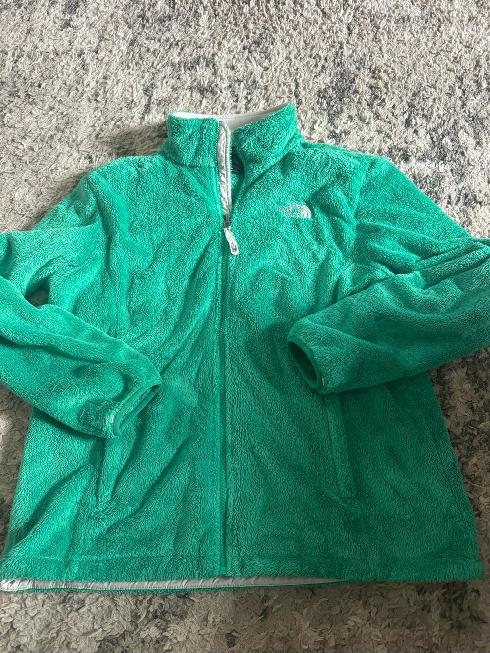 The North Face womens xl Teal Green Full-Zip Fleece Jacket